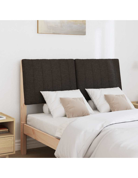 Testiera imbottita Nero 120 cm Pino massello