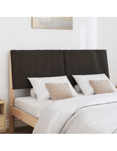 Testiera imbottita Nero 135 cm Pino massello