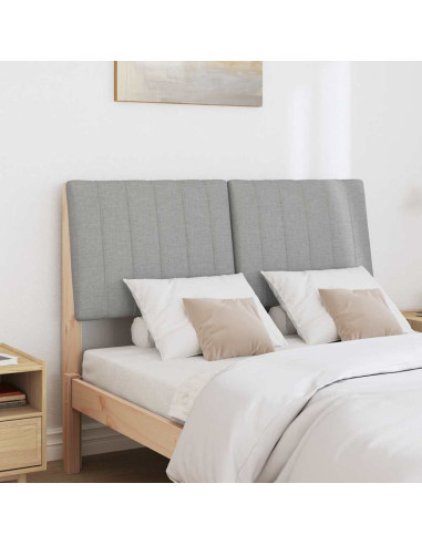 Testiera imbottita Grigio chiaro 120 cm Pino massello