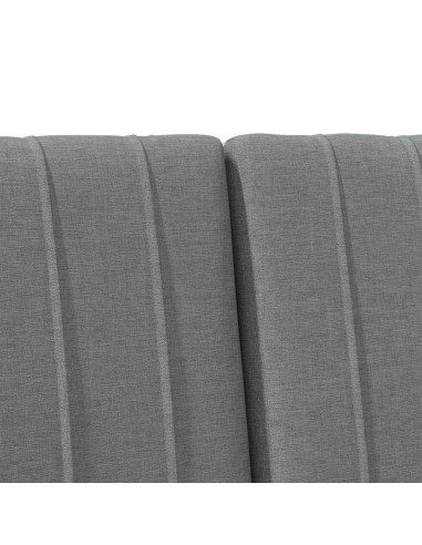 Testiera imbottita Grigio scuro 120 cm Pino massello