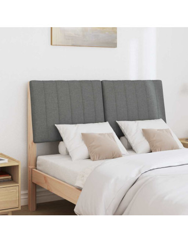 Testiera imbottita Grigio scuro 120 cm Pino massello