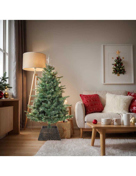 Collare per Albero di Natale Nero 50 x 50 x 25 cm