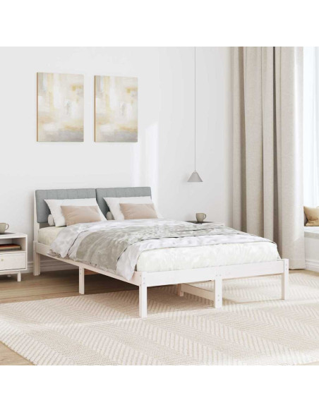 Struttura del Letto Bianco e grigio chiaro 120 x 190 cm