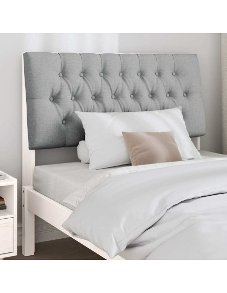 Testiera imbottita Grigio chiaro 100 cm Pino massello