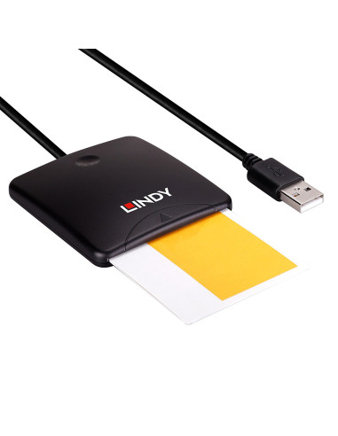 Lindy 43407 lettore di carte magnetiche USB Nero