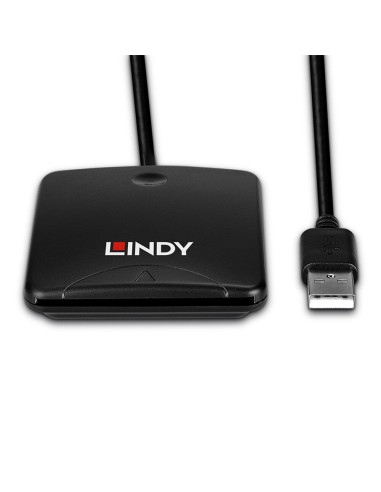 Lindy 43407 lettore di carte magnetiche USB Nero