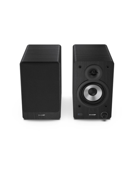 Sharp Bookshelf Speakers 2-vie Nero Con cavo e senza cavo 60 W