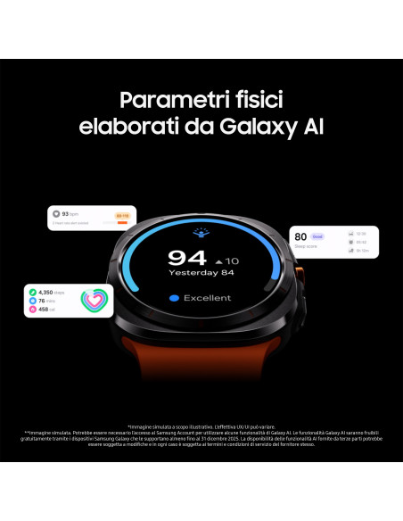 Samsung Galaxy Watch Ultra 2025 (Titanium Blue, LTE, 47mm) Smartwatch Galaxy AI, Design resistente agli urti, Batteria a lunga d