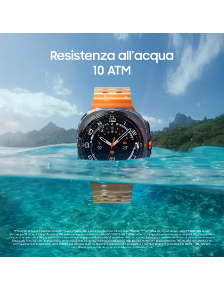 Samsung Galaxy Watch Ultra 2025 (Titanium Blue, LTE, 47mm) Smartwatch Galaxy AI, Design resistente agli urti, Batteria a lunga d