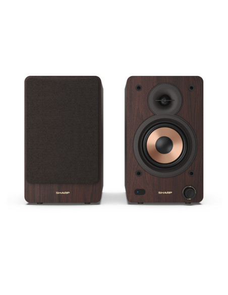 Sharp BOOKSHELF SPEAKERS 2-vie Marrone Con cavo e senza cavo 60 W