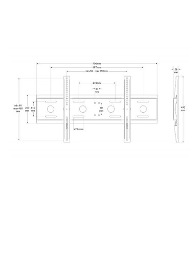 UNIVERSAL FLAT WALL MOUNT 50-86