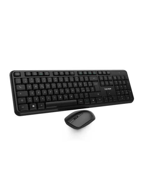 VULTECH TASTIERA E MOUSE BUNDLE, WIRELESS, 1600DPI REGOLABILI 2,4GHZ