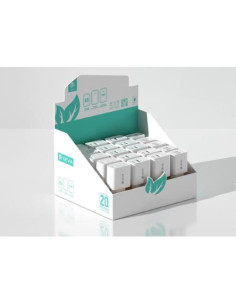 DEVIA ESPOSITORE CARICABATTERIE DA MURO 20 PEZZI 5PZ USB A+A - 5PZ TIPO-C - 10PZ C+A