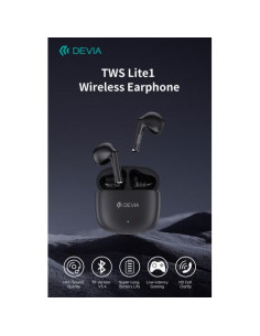 DEVIA AURICOLARI TWS EM404 LITE1 BLUETOOTH 5.4 NERI