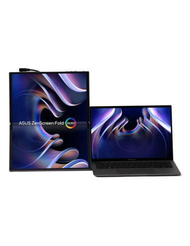 ASUS ZenScreen Fold OLED MQ17QH Monitor PC 43,9 cm (17.3") 2560 x 1920 Pixel Quad HD Argento