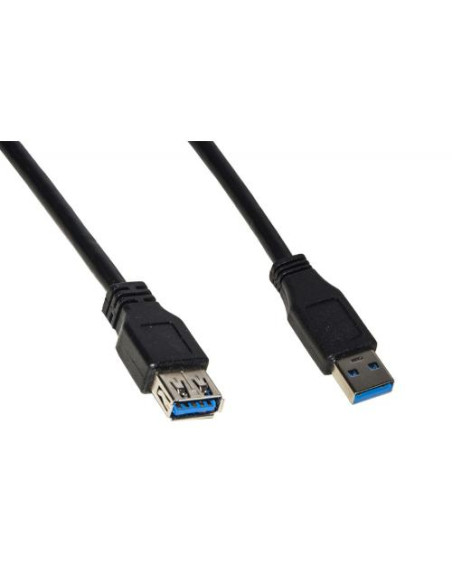 CAVO USB 3.0 A-A 0,5MT M/F BK PROLUNGA IN RAME