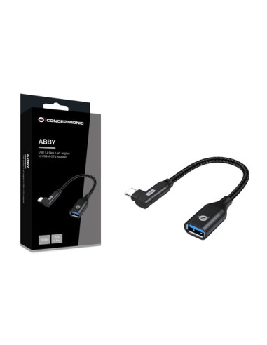 Conceptronic ABBY19B adattatore per inversione del genere dei cavi USB-C USB-A Nero