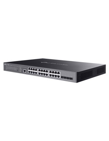TP-Link Omada SG3428XMPP switch di rete Gestito L2+ Gigabit Ethernet (10/100/1000) Supporto Power over Ethernet (PoE) 1U Nero