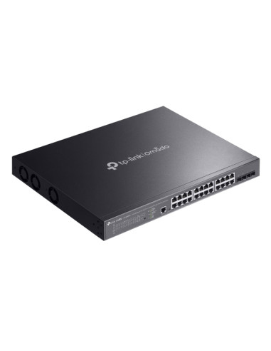 TP-Link Omada SG3428XMPP switch di rete Gestito L2+ Gigabit Ethernet (10/100/1000) Supporto Power over Ethernet (PoE) 1U Nero
