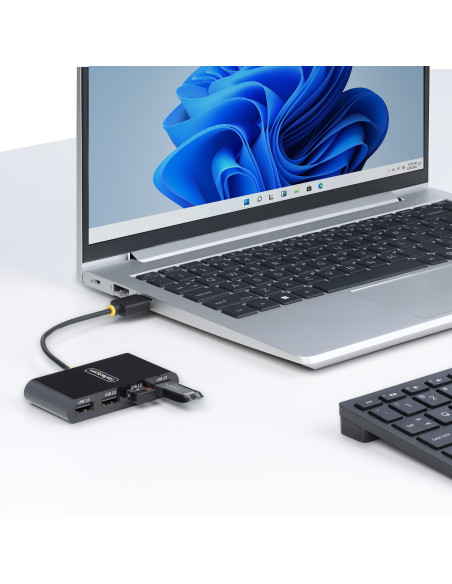 StarTech.com Hub USB 2.0 a 4 Porte, Splitter USB Portatile Alimentato da Bus Protezione da Sovracorrente (OCP), Adattatore Multi