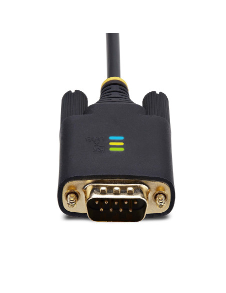 StarTech.com Cavo adattatore da USB a seriale da 2 m, ritenzione COM, viti/dadi intercambiabili, da USB-A a DB9 RS232, IC FTDI, 