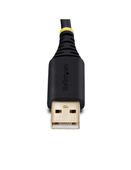 StarTech.com Cavo adattatore da USB a seriale da 2 m, ritenzione COM, viti/dadi intercambiabili, da USB-A a DB9 RS232, IC FTDI, 