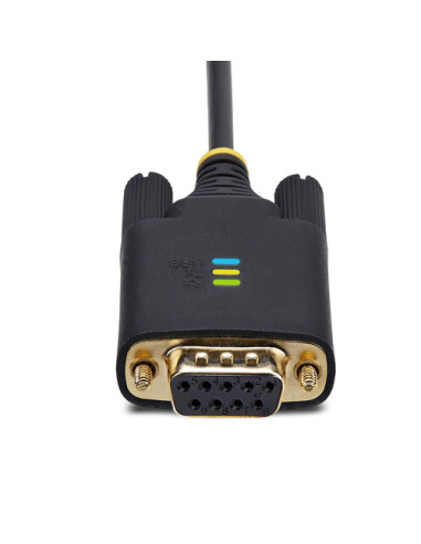 StarTech.com Cavo adattatore seriale da USB a Null Modem, ritenzione COM, FTDI, USB-A a DB9 RS232, viti/dadi DB9 intercambiabili