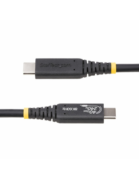 StarTech.com Cavo USB4 da 50cm, cavo USB-C certificato USB-IF, 40 Gbps, 240W PD 3.1 EPR, 8K 60Hz, cavo di trasferimento dati USB