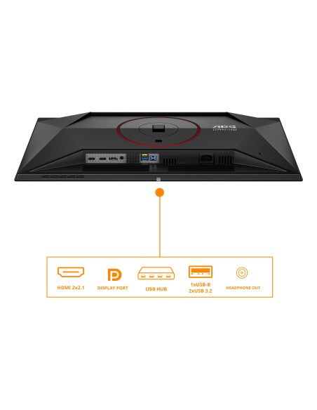 AOC G4 Q27G4ZDR Monitor PC 67,3 cm (26.5") 2560 x 1440 Pixel Quad HD QD-OLED Nero, Rosso