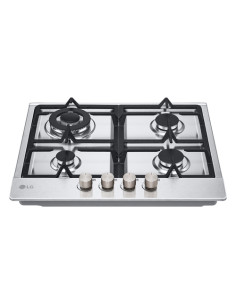 LG CBGZ2414S Piano cottura a gas 60cm, 8,5kW, 4 bruciatori, Griglie in ghisa, Piatto inox 2