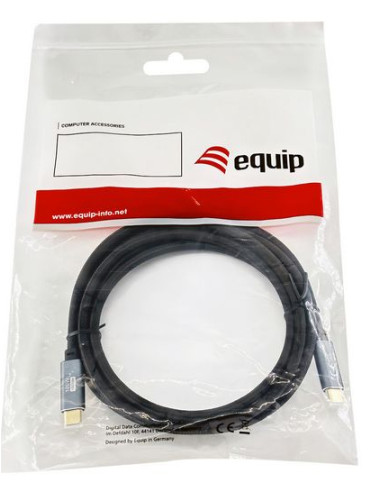 Equip 128359 Cavo USB 3.2 Gen 2 da C a C, M/M, 3,0 m, PD100W , 4K/60Hz, 10Gbps, nero