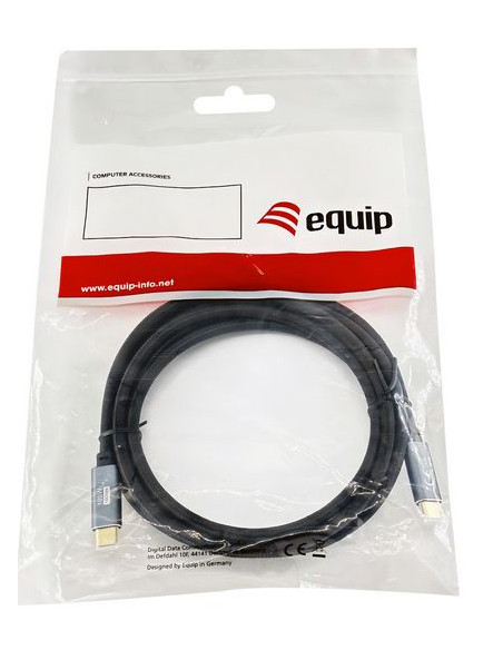 Equip 128359 Cavo USB 3.2 Gen 2 da C a C, M/M, 3,0 m, PD100W , 4K/60Hz, 10Gbps, nero
