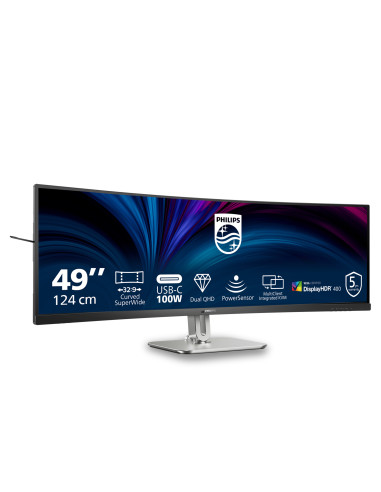 Philips 5000 series 49B2U5900C/00 Monitor PC 124 cm (48.8") 5120 x 1440 Pixel Dual QHD LCD Nero