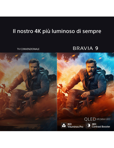 Sony BRAVIA 9 QLED (XR l Mini LED) 75 Pollici 4K HDR Google Smart TV (2024) | Gaming Menu per PlayStation 5, IMAX Enhanced, Dolb