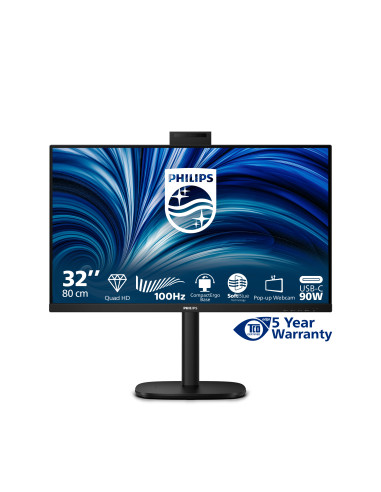 Philips Serie 3000 32B2U3601H/00 Monitor PC 80 cm (31.5") 2560 x 1440 Pixel Quad HD LCD Nero