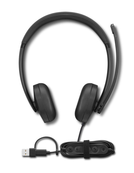 Lenovo VoIP Headset 5000 Auricolare Cablato A Padiglione Ufficio USB tipo-C Nero