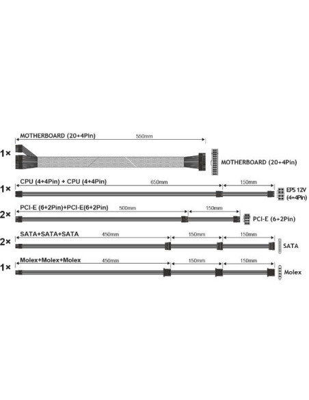 ALIMENTATORE 580W PSU TYPHOON MOD.