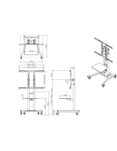 Value 17.99.1165 signage display mount 2,54 m (100") Nero 2