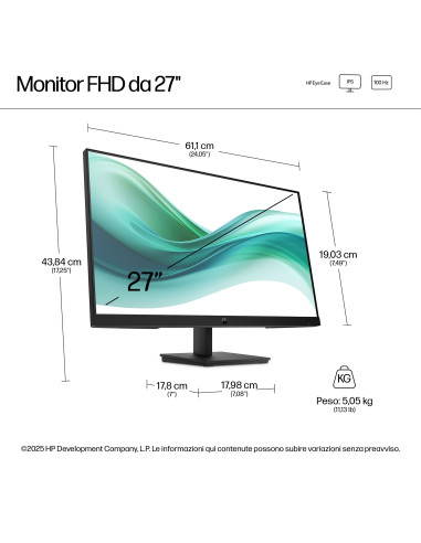 HP Series 3 Pro Monitor serie 3 Pro FHD da 27'' – 327pf
