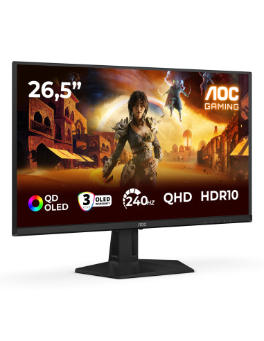 AOC G4 Q27G41ZDF Monitor PC 67,3 cm (26.5") 2560 x 1440 Pixel Quad HD QD-OLED Nero, Rosso