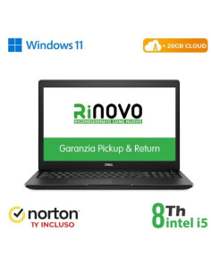 NB DELL RINOVO REFURBISHED Latitude E3500 RN42522314 15.6" i5-8x00U 8GB SSD NEW 256GB HDMI W11P CLOUD 20GB + NORTON