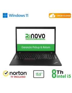 NB LENOVO RINOVO REFURBISHED ThinkPad L580 RN82522312 15.6" i5-8x00U 8GB SSD NEW 256GB W11P CLOUD 20GB + NORTON