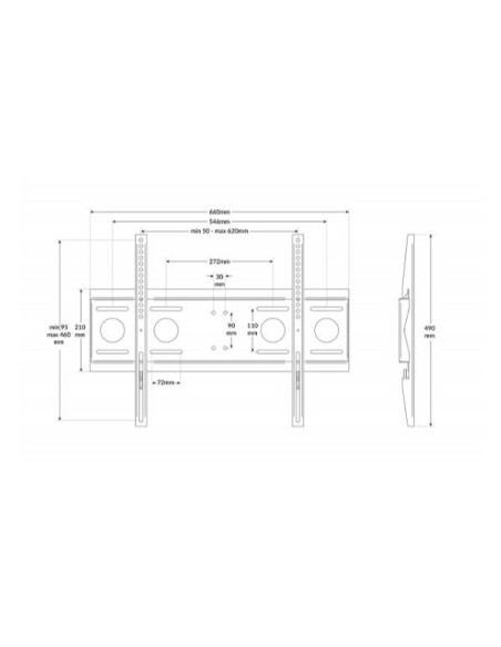UNIVERSAL FLAT WALL MOUNT  40-70