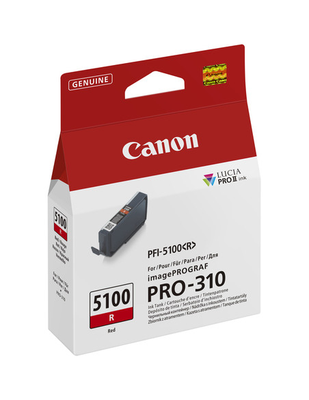 Canon PFI-5100 R cartuccia d'inchiostro 1 pz Originale Rosso