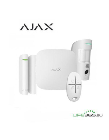 AJAX STARTERKIT CAM PLUS HDR BIANCO WI-FI / 4G / ETHERNET