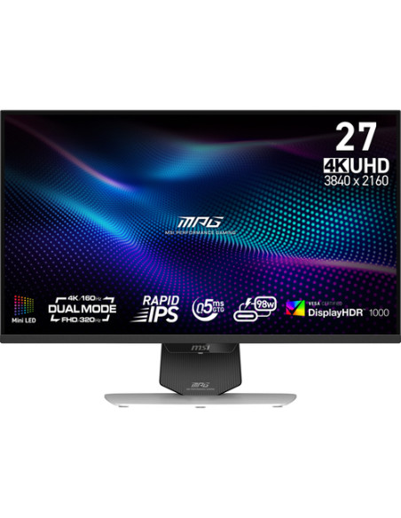 MSI MPG 274URDFW E16M Monitor PC 68,6 cm (27") 3840 x 2160 Pixel 4K Ultra HD LED Nero, Bianco