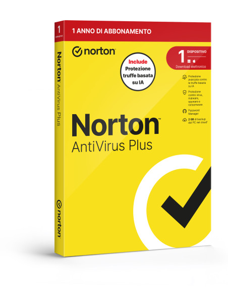 NORTON ANTIVIRUS PLUS 2026 -ANTITRUFFA- 1 DISPOSITIVO 12 MESI 2GB - IT BOX