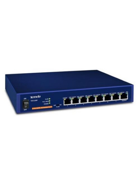 TENDA SWITCH 8 PORTE POE IEEE 802.3AF/AT TEF1108P STAFFE RACK 123W