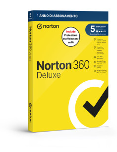NORTON 360 DELUXE 2026 -ANTITRUFFA- 5 DISPOSITIVI 12 MESI 50GB - IT BOX