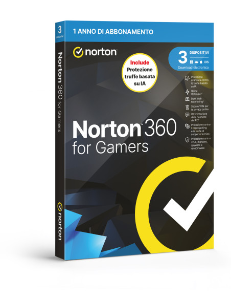 NORTON 360 FOR GAMERS 2026 -ANTITRUFFA- 3 DISPOSITIVI 12 MESI 50GB - IT BOX